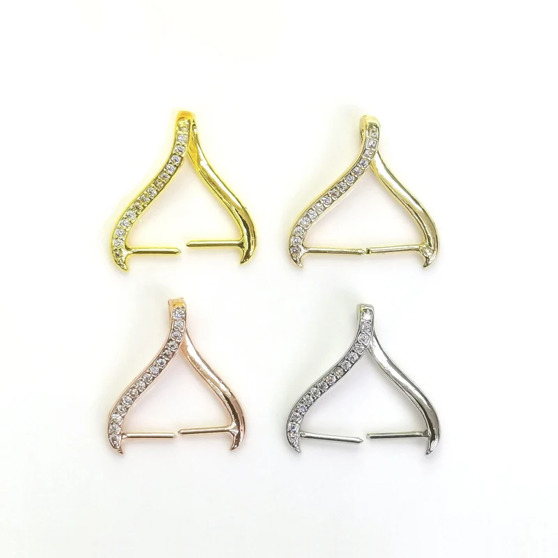 20Pcs Brass Ice Pick Pinch Bails Pendant Clasps Clip Hook for DIY Handmade  Necklace Earrings Jewelry Making Findings Accessories - AliExpress