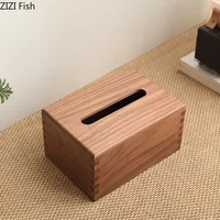 Cross Walnut Wood Tissue Boxes Household Paper Towel Case Living Room Coffee Table Removable Tissue Box Holder Home Decoration 2