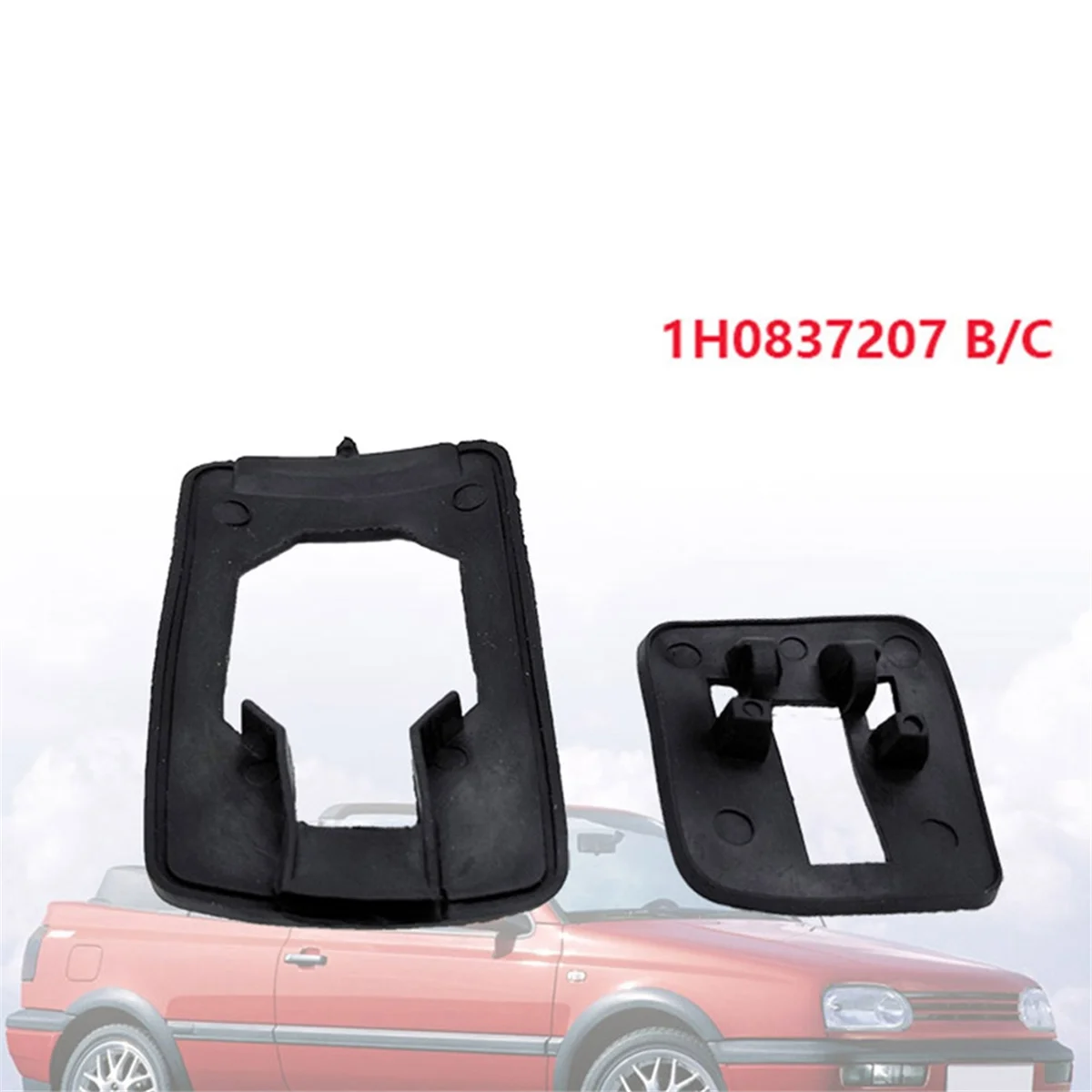 전면 후면 외부 문짝 핸들 개스킷 키트, VW 골프 III 3 컨버터블 변형 1H 1991-1999 165703120 1H0837209, 4 개