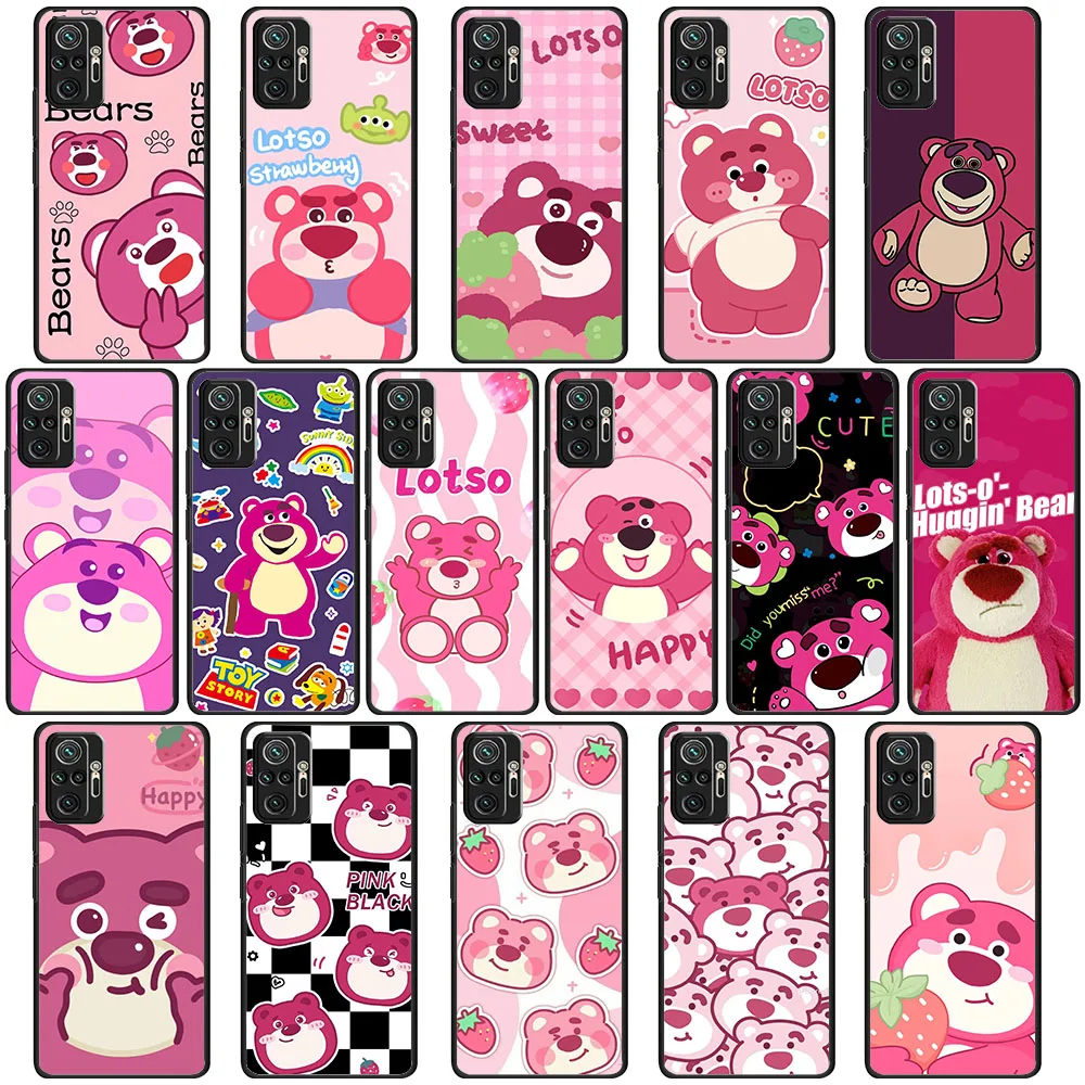 Custodia In Silicone Kx-17 Strawberry Bear Per Iphone Xr 6 6S Se 13 15 Mini Pro Max Plus