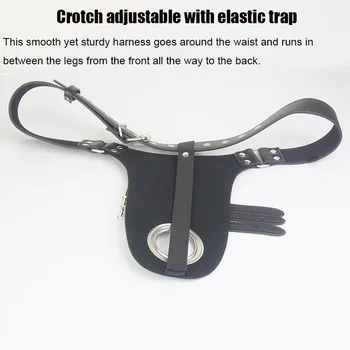 Sexy Lingerie Bdsm,Leather Chastity Men Harness With Penis Ring,Cock & Balls Strap Restraint,Bondage Gear 3
