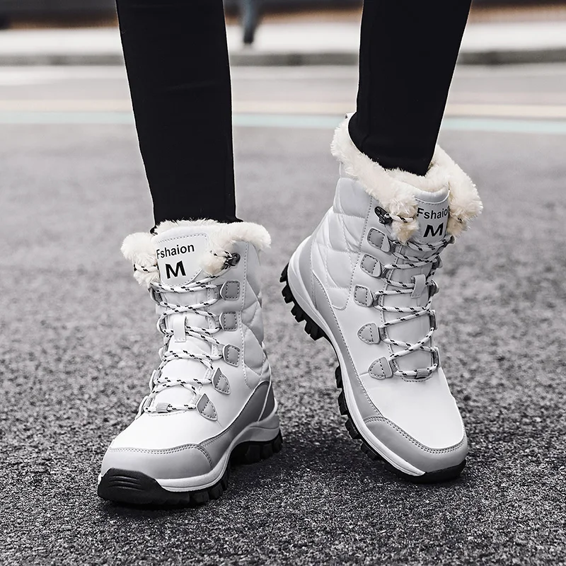 Women's Waterproof Winter Ankle Boots with Thick Fur and Non-Slip Sole 27 S8329ebedc5644deabbfe3911b836246bQ Women's Waterproof Winter Ankle Boots with Thick Fur and Non-Slip Sole
