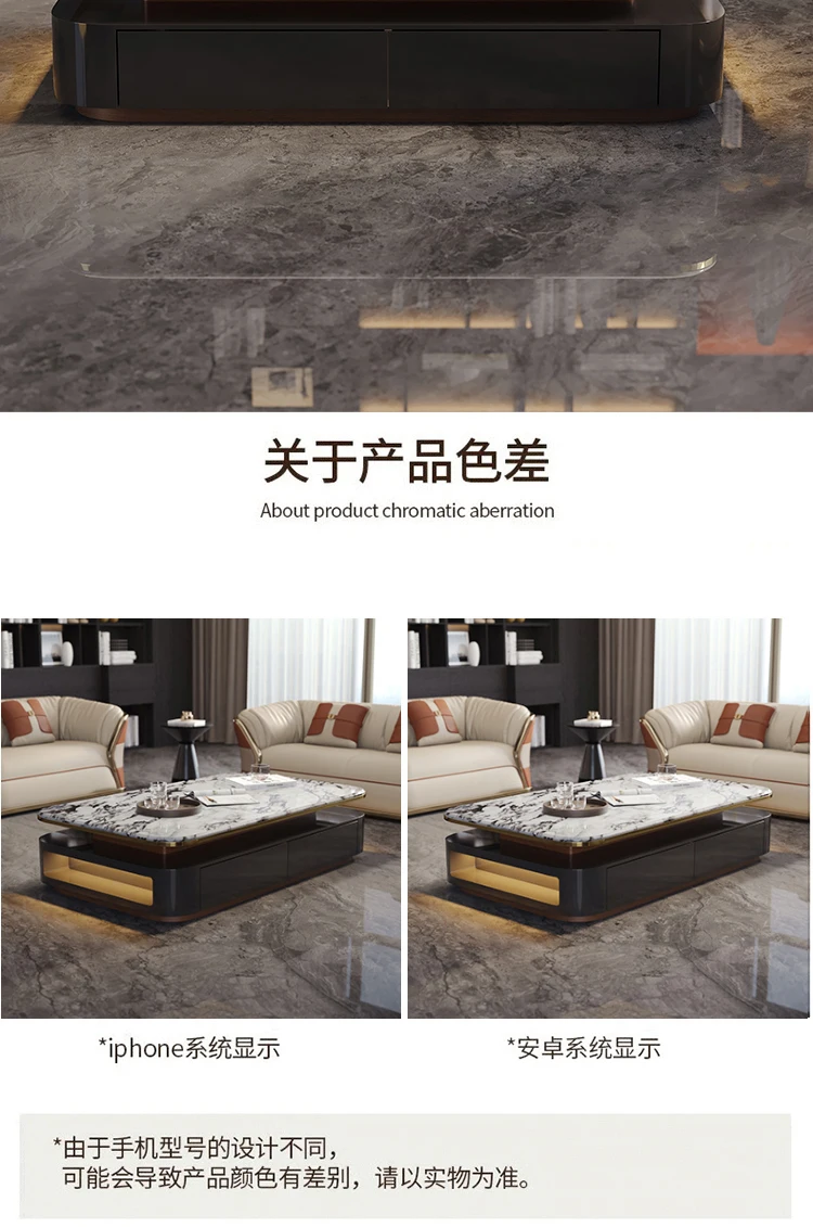 Light Luxury Nordic Coffee Table Creative Storage Clear Simple Aesthetic Standing Side Table Accessories Salon Meubles Furniture