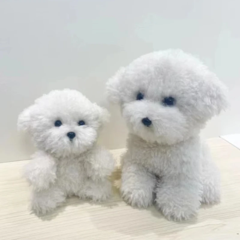 Cute Simulation Curly Dog Bichon Dog Plush Toy Kawaii Real Life Plush Toys Girl Birthday Girlfriend Gift Accessories 6