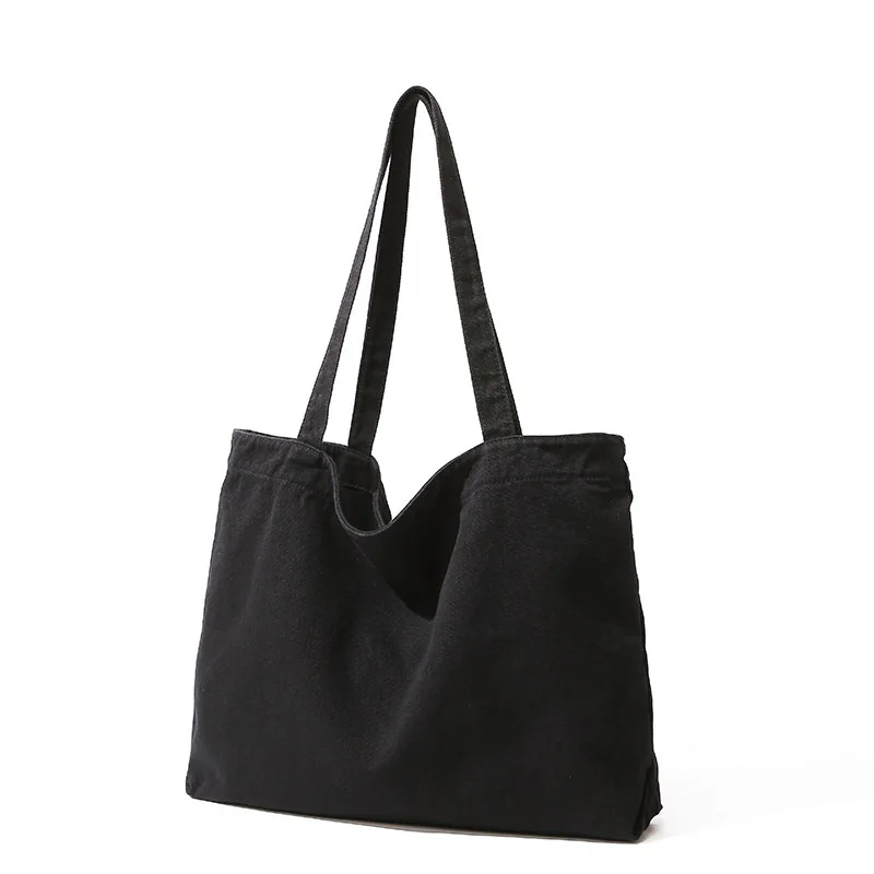thumbnail image 1 of Bolso de mano de lona de gran capacidad para niñas, bolso de hombro para estudiantes, estilo retro, sencillo, todo en uno, tendencia, 1 of 5