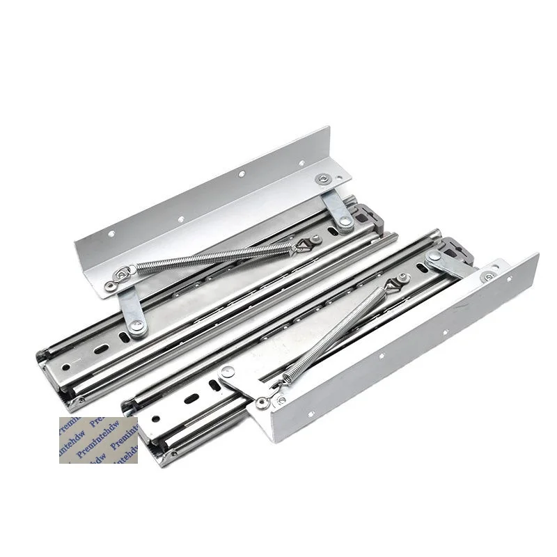 Heavy Pull Out Pop Up Slide Rail Supporting Bracket For Furniture Table Top Conceal Folding Leaf Extension