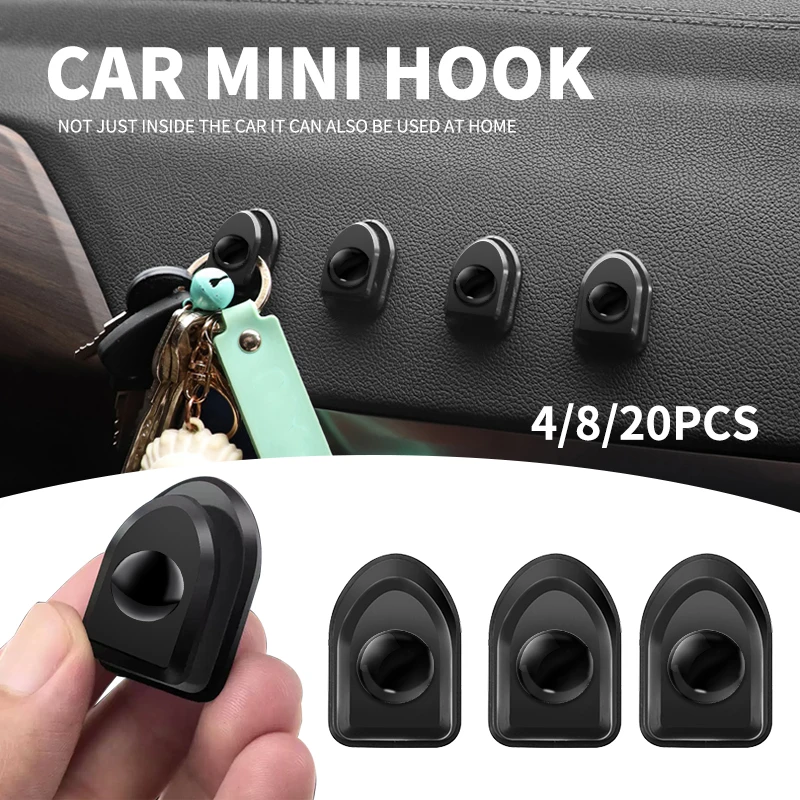 Car Mini Paste Hook Auto Logo Storage Holder Per Cadillac Escalade Tiburon Deville Seville Xt5 Xts Cts Bls Sls Dts Srx Metal