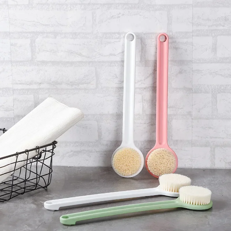 Long Handle Back Bath Brush Soft Hair Bath Brush Back Bathroom Shower Body Brushes Mud Scrub Body Massage