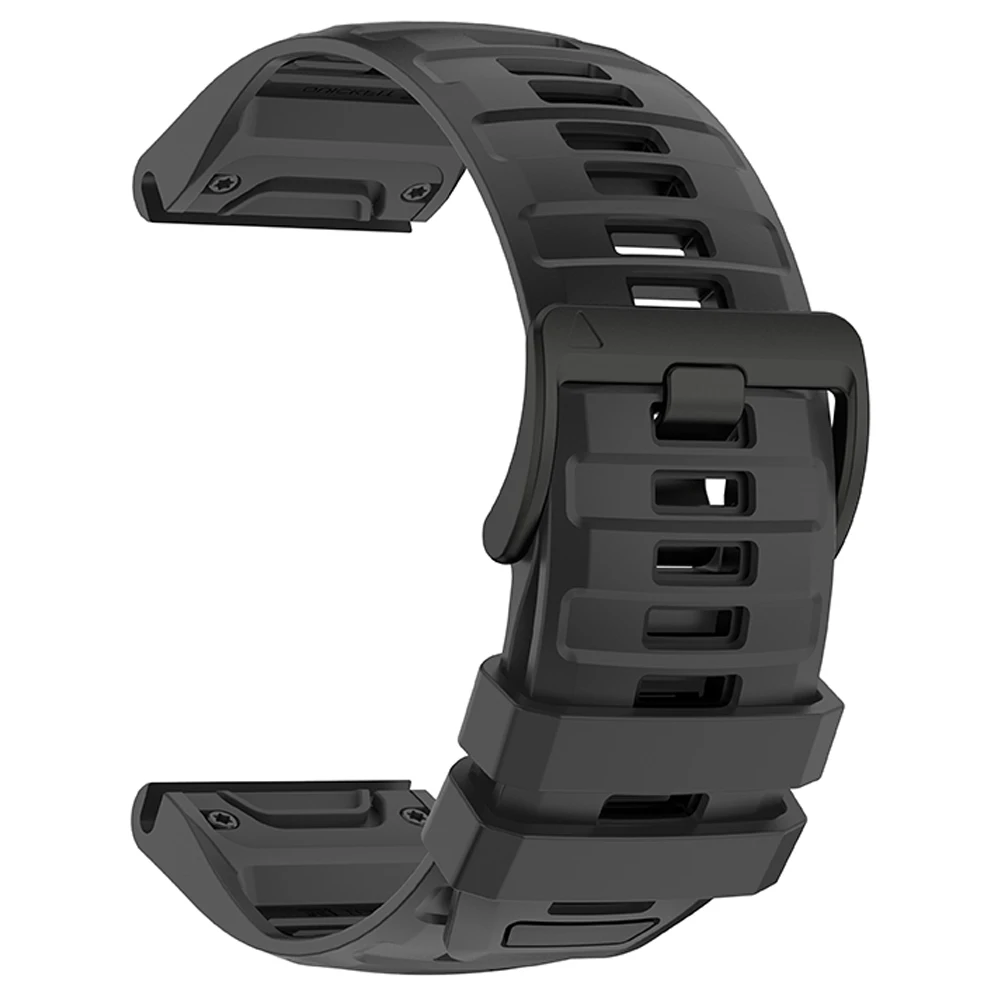 Enhanced Silicone Watch Strap - QuickFit 26/22mm Adjustable Band in Sleek Design