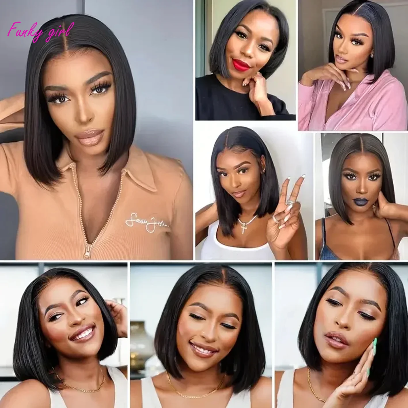 Human Hair Bob Wig 4x4 Lace Closure Ready To Wear For Women human hair wig
