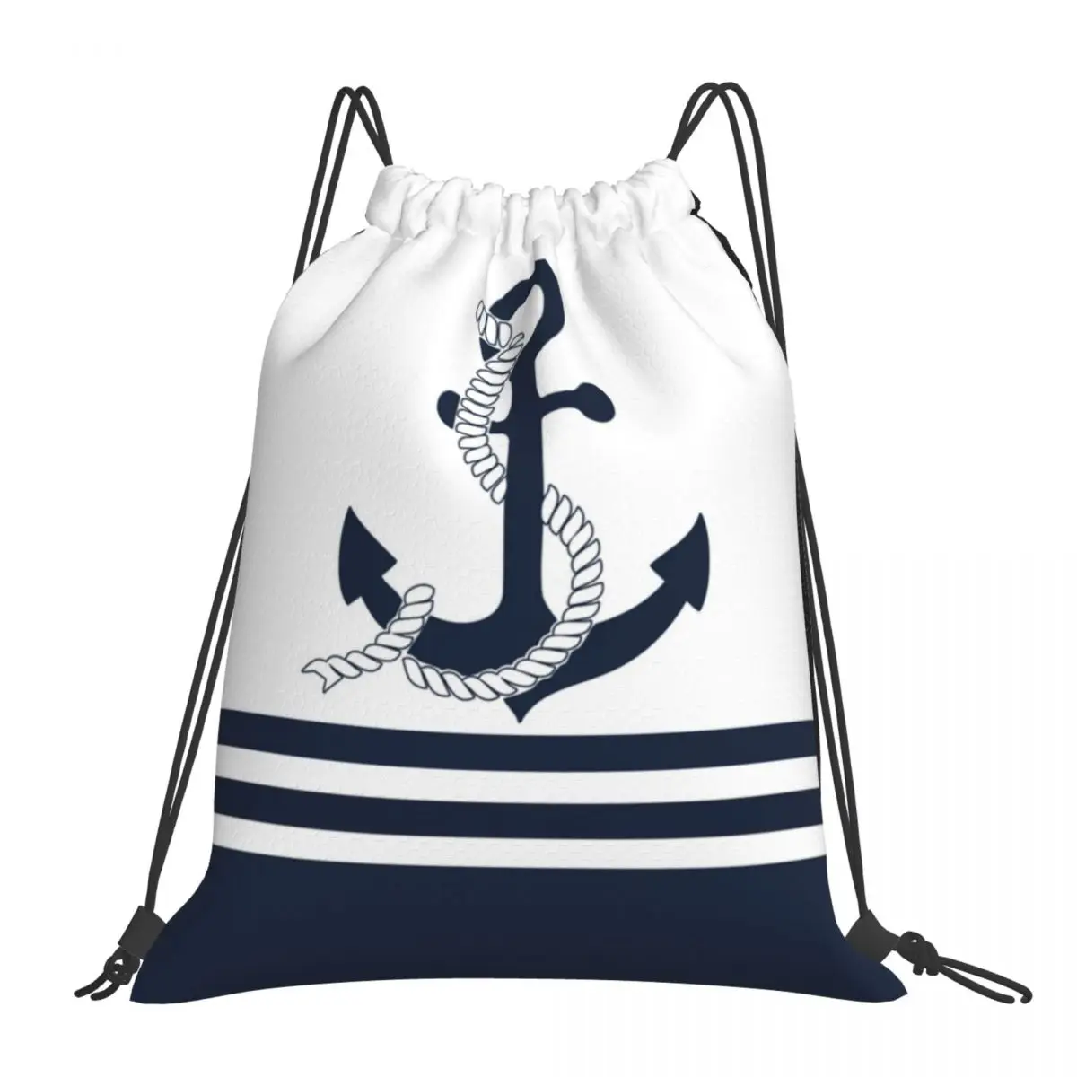 

Рюкзаки с морскими синими якорями, многофункциональные портативные сумки на шнурке, сумка с завязкой, карманная спортивная сумка, сумки для книг для путешествий