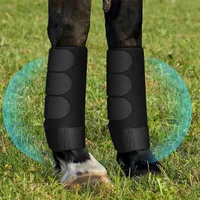 2PCS Horse legging boots anti-collision equestrian horse racing equipment diving material soft and shock absorption 1
