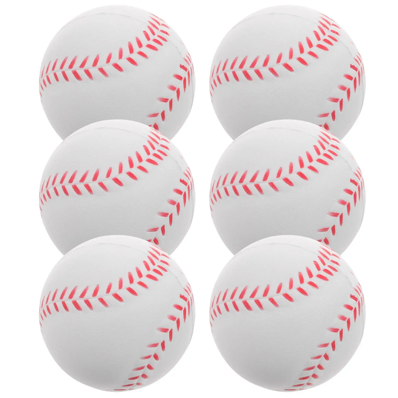 6 Pcs Toy Baseball Training Student Sports Balls Softballs for Kids Pu Baseballs Pitching