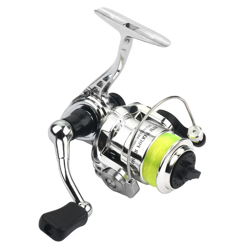 Exquisite Mini 100 Spinning Reel with Fishing Line - Metal Body for Long  Casting and Ice Fishing