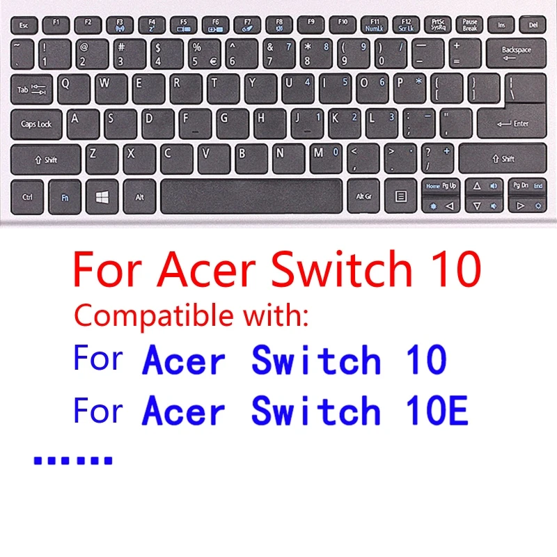 AcerSwitch 10 스위치 용 프리미엄 얇은 키보드 커버, 소프트 터치 보호 스킨 QXNE