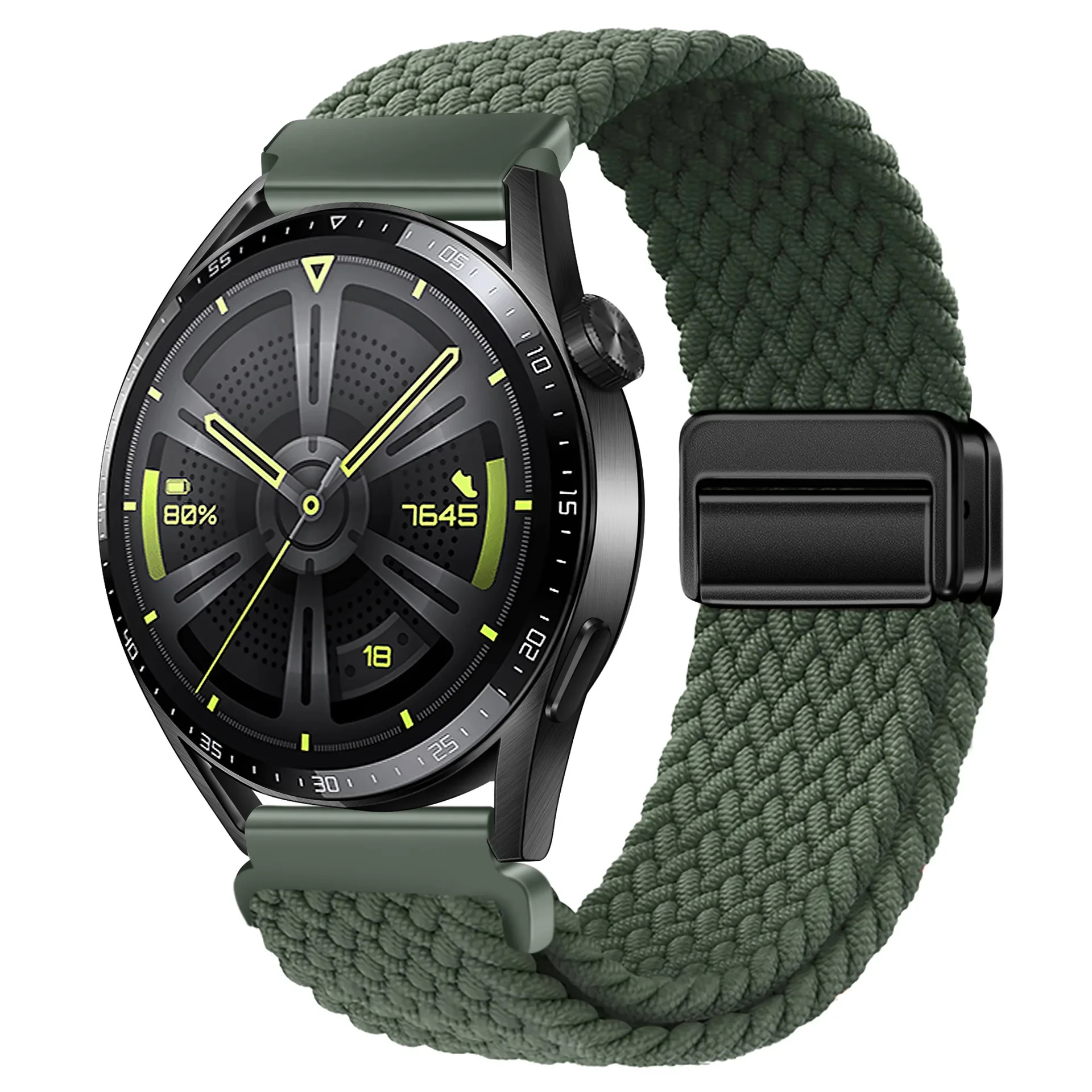 Magnetic Braided Solo Loop Sport Bracelet Band, 22mm