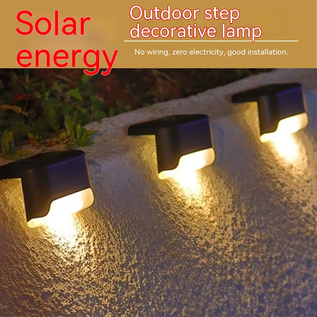 

Solar Led Light Outdoor Garden Lights Waterproof Solar Lamp Outdoor Solar Light for Stair Garden Fence Decor Solar Lamp Sunlight