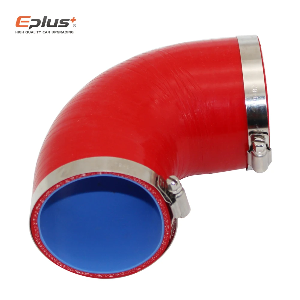 Silicone Hose Universal 90 Degrees Silicone Tubing Braided Hose Adapter For Car Intercooler Turbo