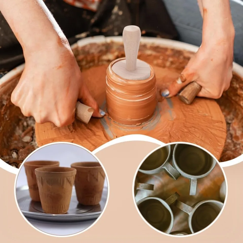 3.3" Wooden Coffee Cup Pottery Mold - Slump Press Mold For DIY Ceramics & Mug Making, Pottery Shaping Tool - View #9