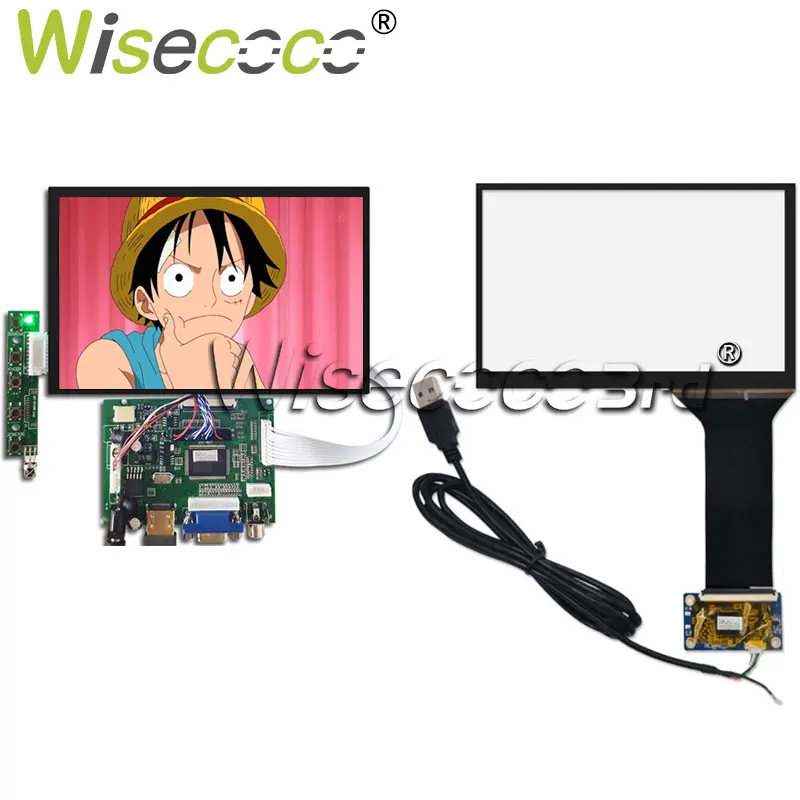 Tela Sensível ao Toque Polegada 1280×800 Ips Tela Lcd 400 Lêndeas Brilho Vga av Controller Board Wisecoco Displays