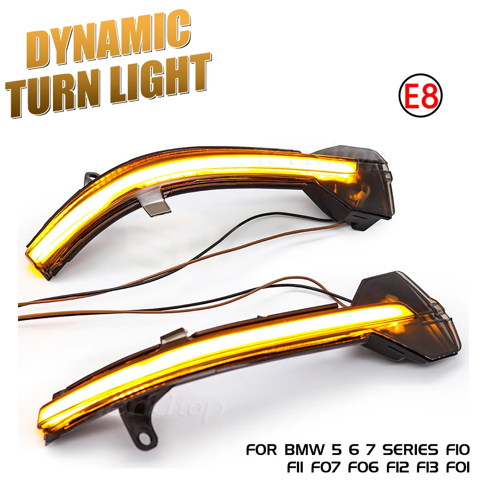 Car Led Dynamic Amber Blue Blinker Indicatore Di Direzione Indicatore Laterale Sequenziale Per Bmw 5 6 7 Series F10 F11 F07 F06 F12 F13 F01