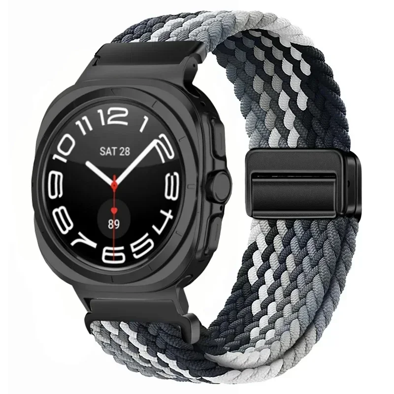 Nylon Braided Loop Strap with Metal Magnetic Clasp