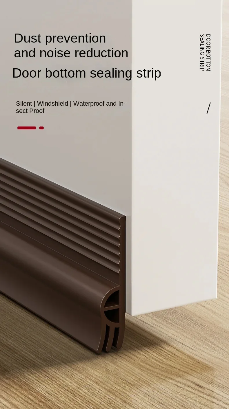 Description Picture 2 of item1M Door Bottom Sealing Strip Windproof Dust Stopper Guard Rain Weatherstrip Noise Reduction Insulator Sealer Home Hardware New
