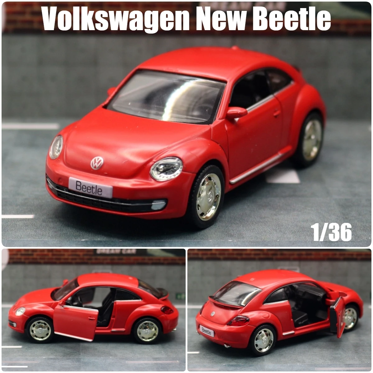 1/36 Volkswagen New Beetle Sedan Toy Car For Children RMZ CiTY