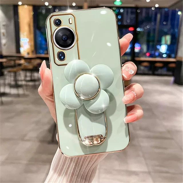 Funda de teléfono con soporte de flores giratorias para Huawei Nova 11 9SE 8i 7i 5t 5i 7 8 9 10 Pro Y70 Plus Y90, cubierta de soporte de silicona suave - Image 4