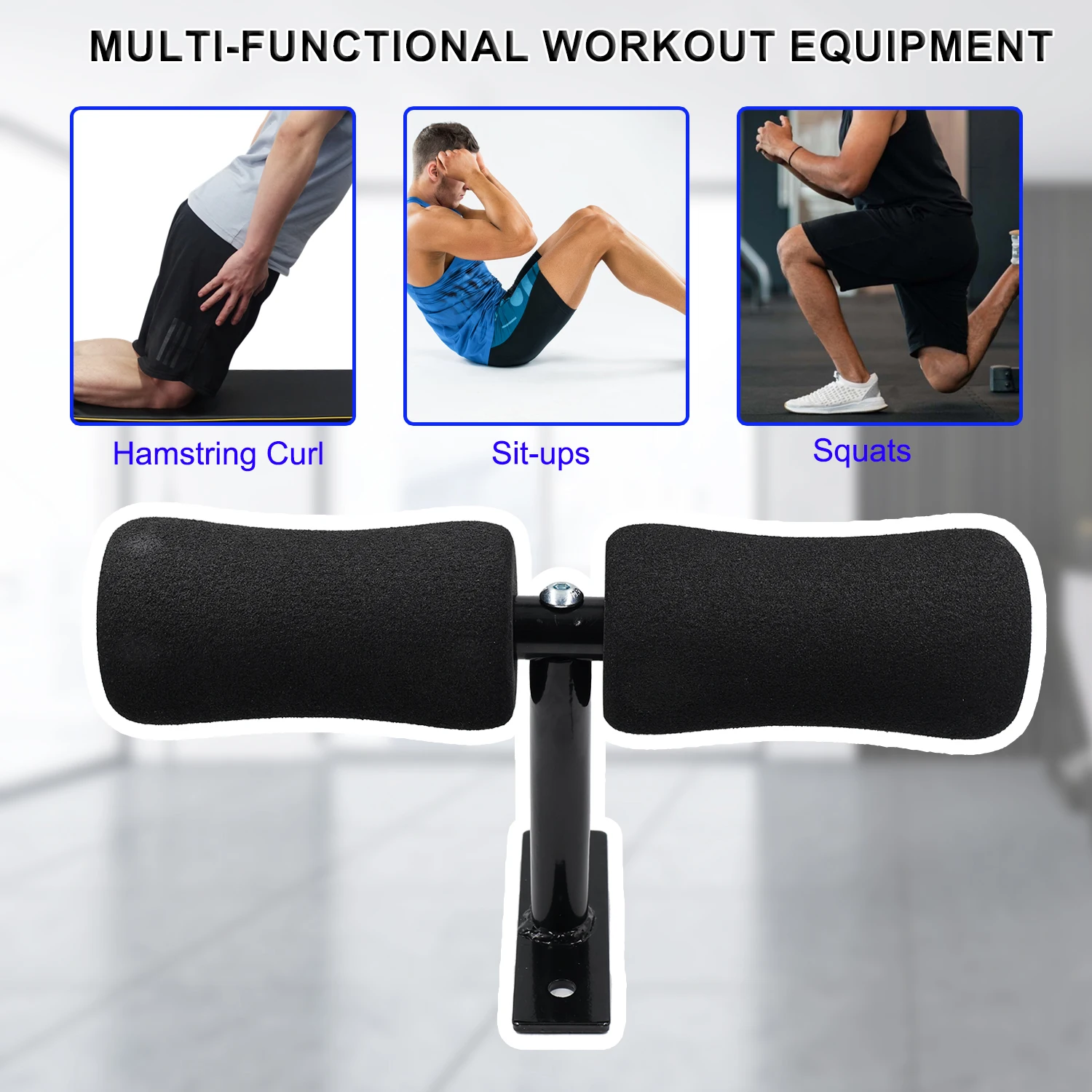 Sangle D'Entraînement Ischio-jambiers Et Abdominaux - Rembourrée, Ajustable, Antidérapante - Pour Exercices à La Maison