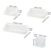 WORTHBUY Wall Mounted Mirror Cabinet Storage Box No Drilling Bathroom Shelf Multifunctional Plastic Cosmetic Organizer Box 6