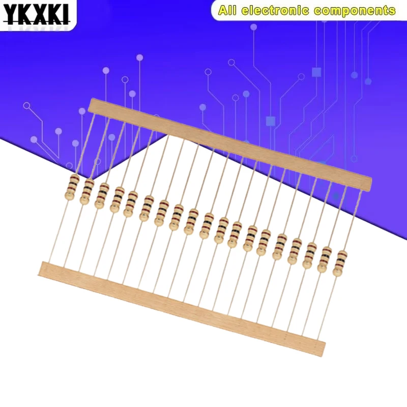 50PCS 5% 1/2W Carbon Film Resistors 100R 220R 1K 1.5K 2.2K 4.7K 10K 22K 47K 100K 100 220 1K5 2K2 4K7 Ohm New Resistance 1R~1M