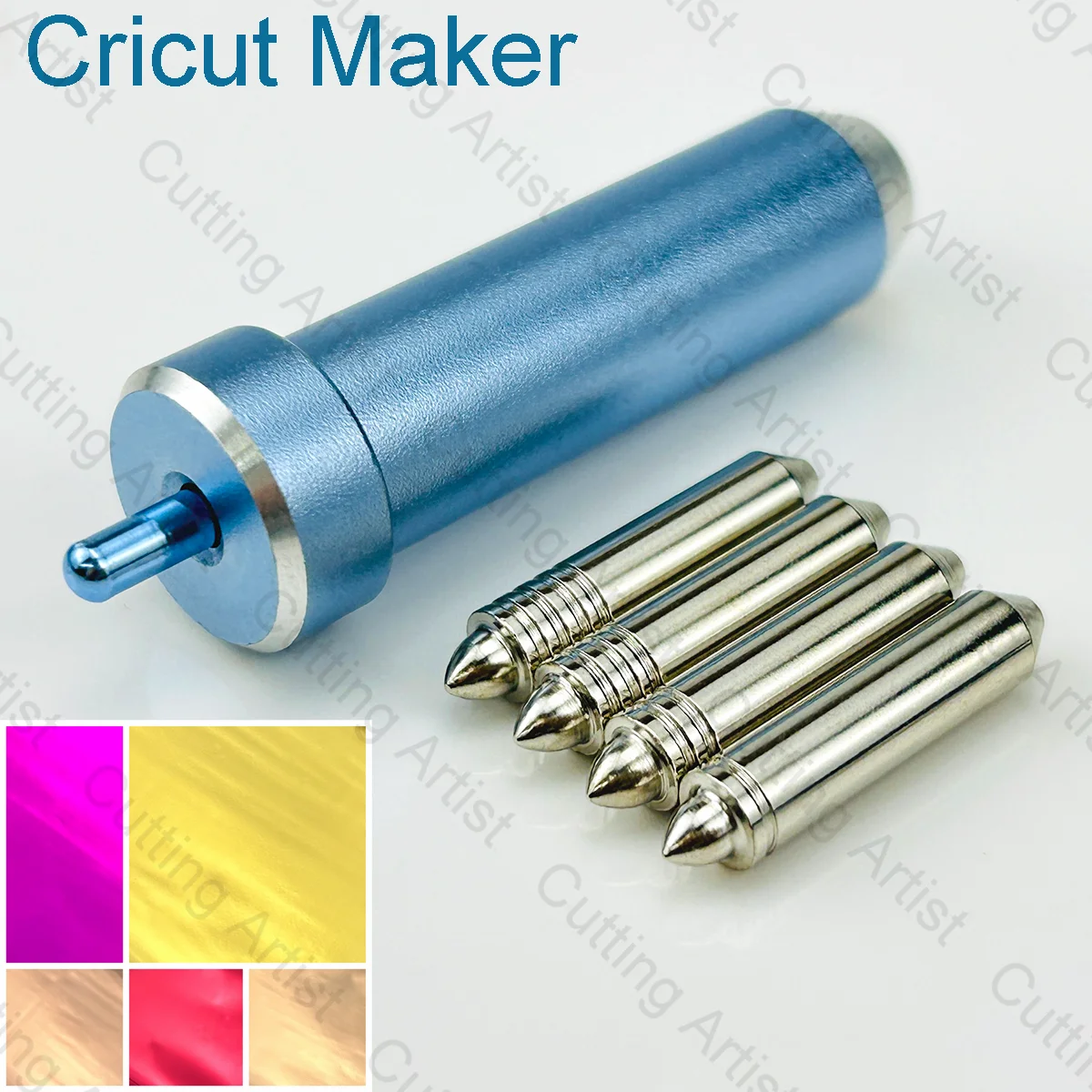 Kit Di Trasferimento In Lamina Da 5 Pezzi Per Cricut Maker 3 Esplora 3 Air 2 + 50 Pezzi Fogli In Lamina Champagne Oro Rosa Rubino Rosa Intenso