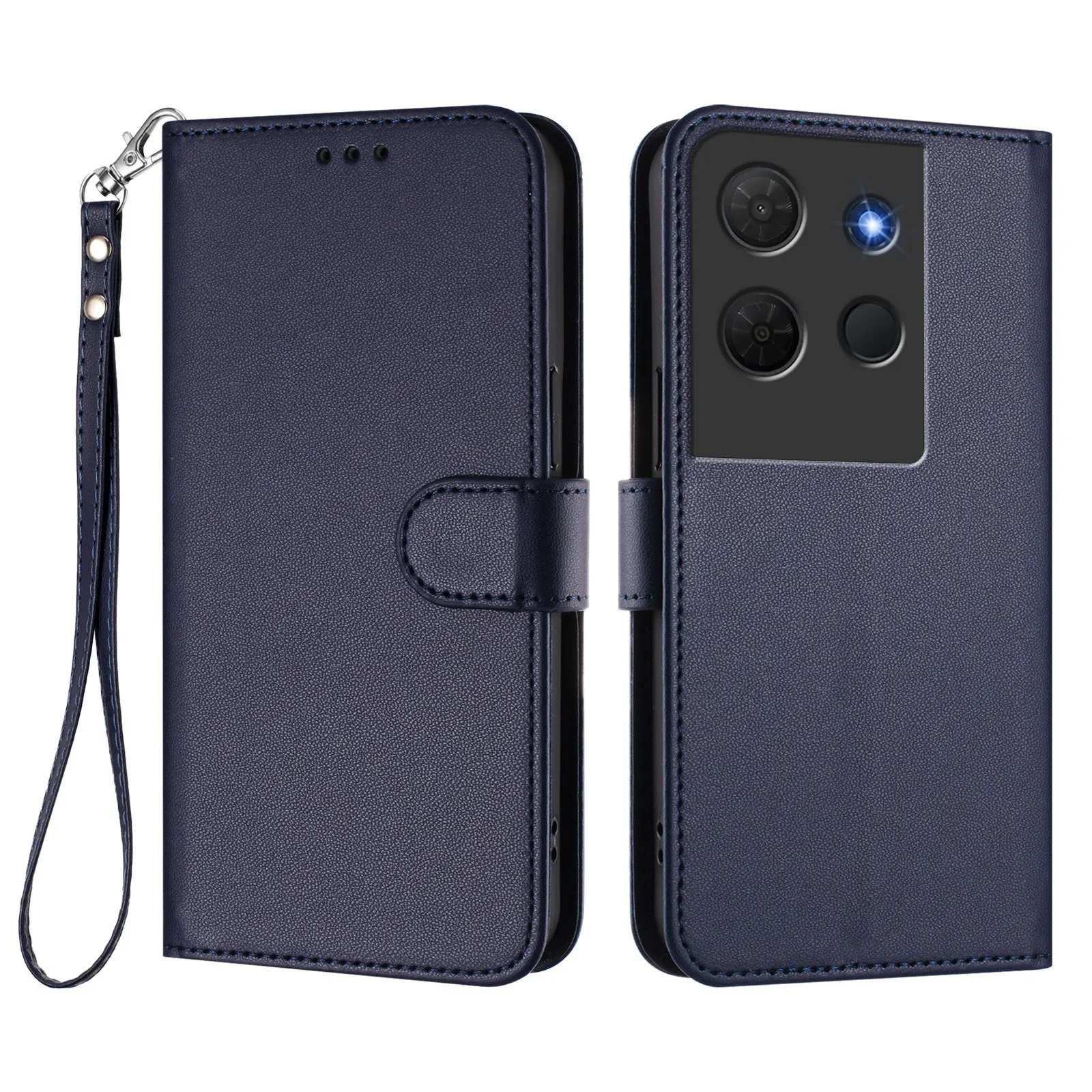 Magnetic Leather Flip Cover Wallet Case - Phone Protective Holster