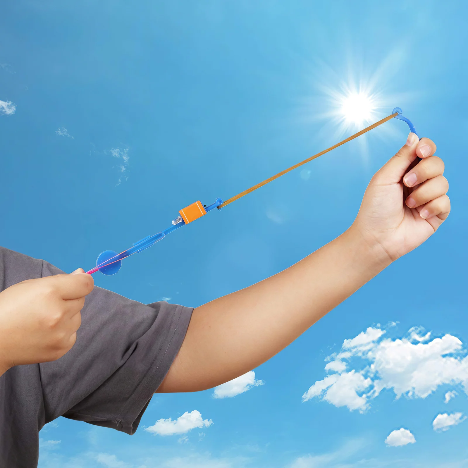 10PCS Slingshot Flying Rocket LED Light Night