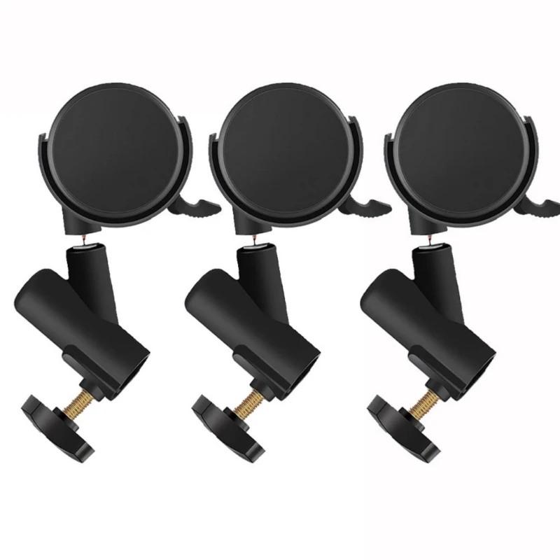 Set of 3Pcs Universal Wheel Casters with Brake Photography Light Stand Pulley for Photographers and Videographers