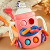 Cartoon Bottle Animal Phone Pull String Finger Press Grip Game Early Education Training Soothing Toy 3
