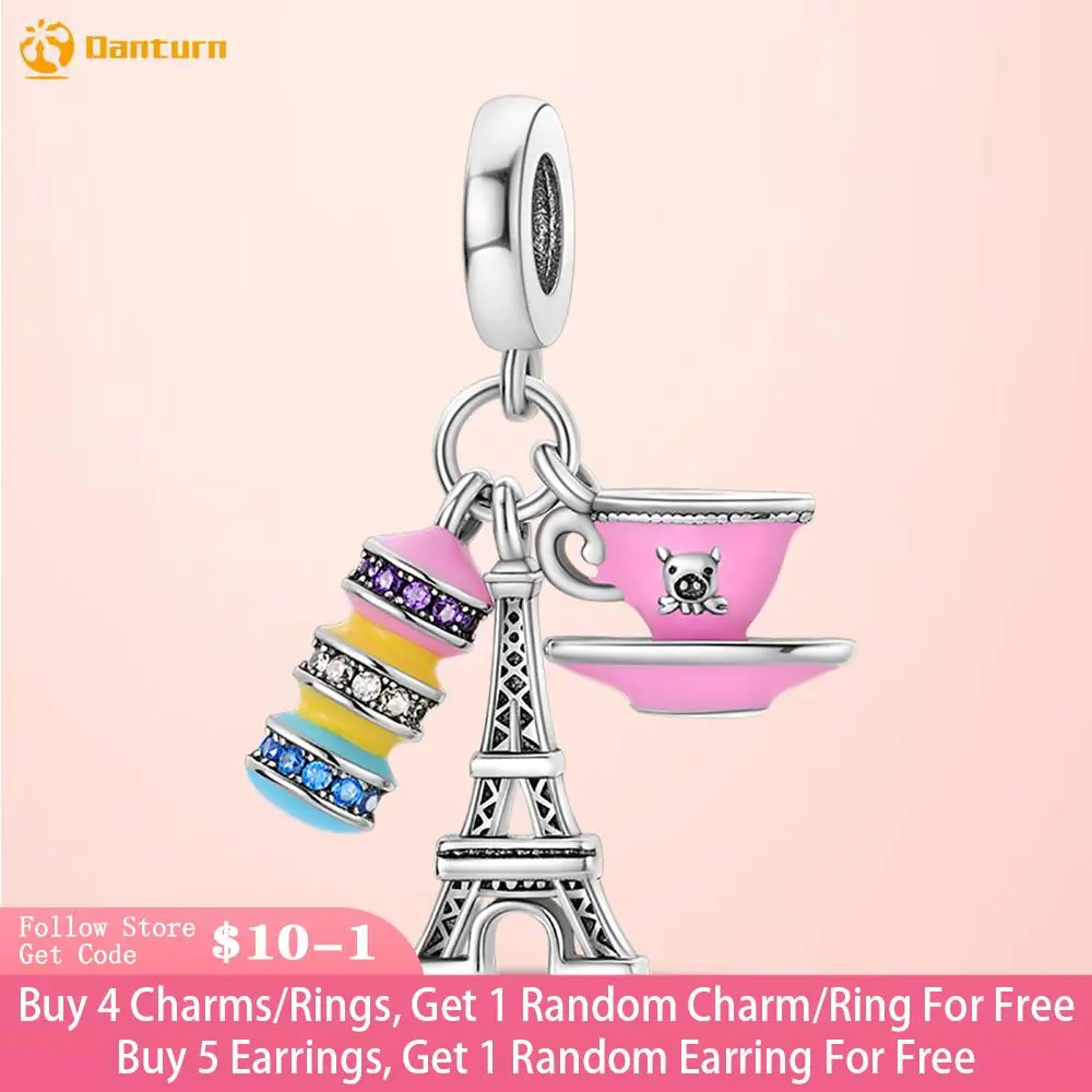 

Danturn 925 Sterling Silver Beads Travel Time Dangle Charm fit Original Pandora Bracelets Fashion Women Jewelry
