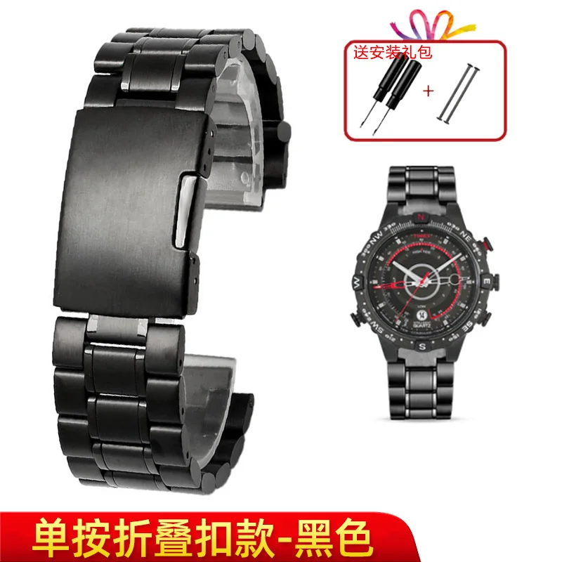 Stainless steel watchband For TIMEX T2N720 T2N721 TW2R55500