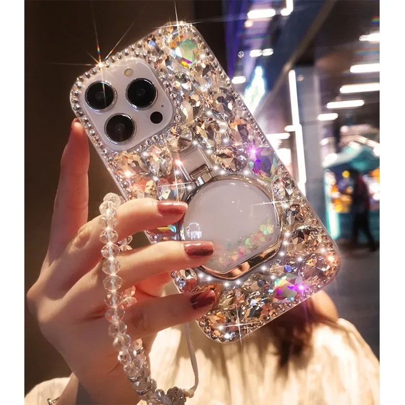 Luxury Bling Crystal Rhinestone Phone Case, Diamond Design, Cover for Samsung Galaxy S24, S25, S20 Plus, S21 FE, S22, S23