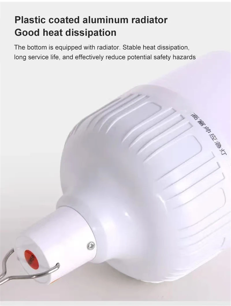 

LED Rechargeable Bulb Emergency Light Outdoor Camping Bulb Night Market Stall Artifact Household Power Outage Super Bright Lamp