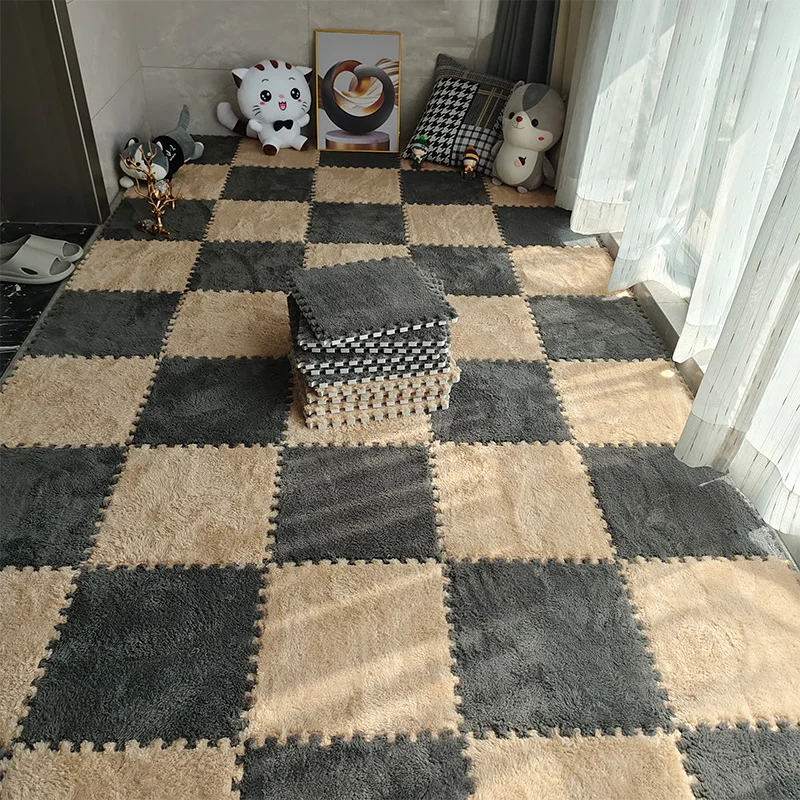 60pcs Soft Plush Baby Play Mat EVA Foam Children's Carpet