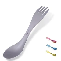 New 2in1  Spork Spoon Tableware Ultralight Cookware Portable  Outdoor Camping Picnic Accessories Hiking Travel Cookware 1