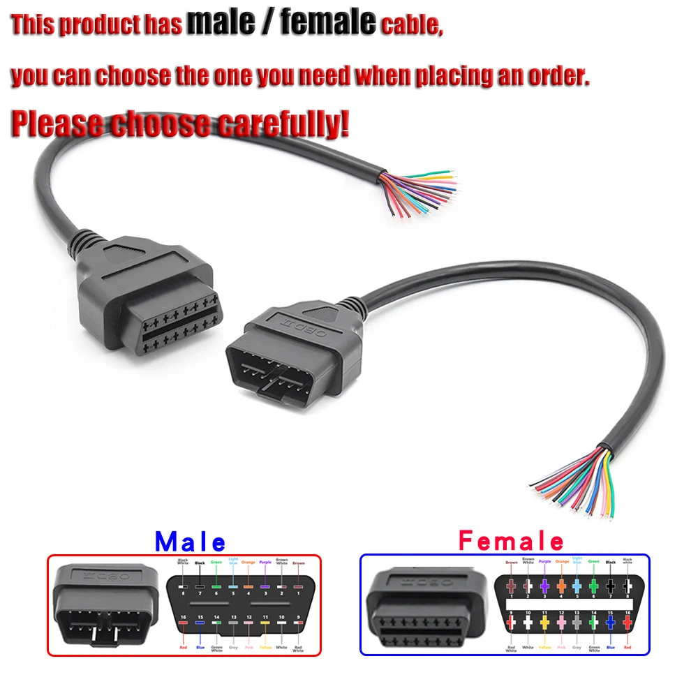 OBD2 16 Pin Male To Female Vehicle Diagnostic Extender Extension Socket Adapter | UK - View #4