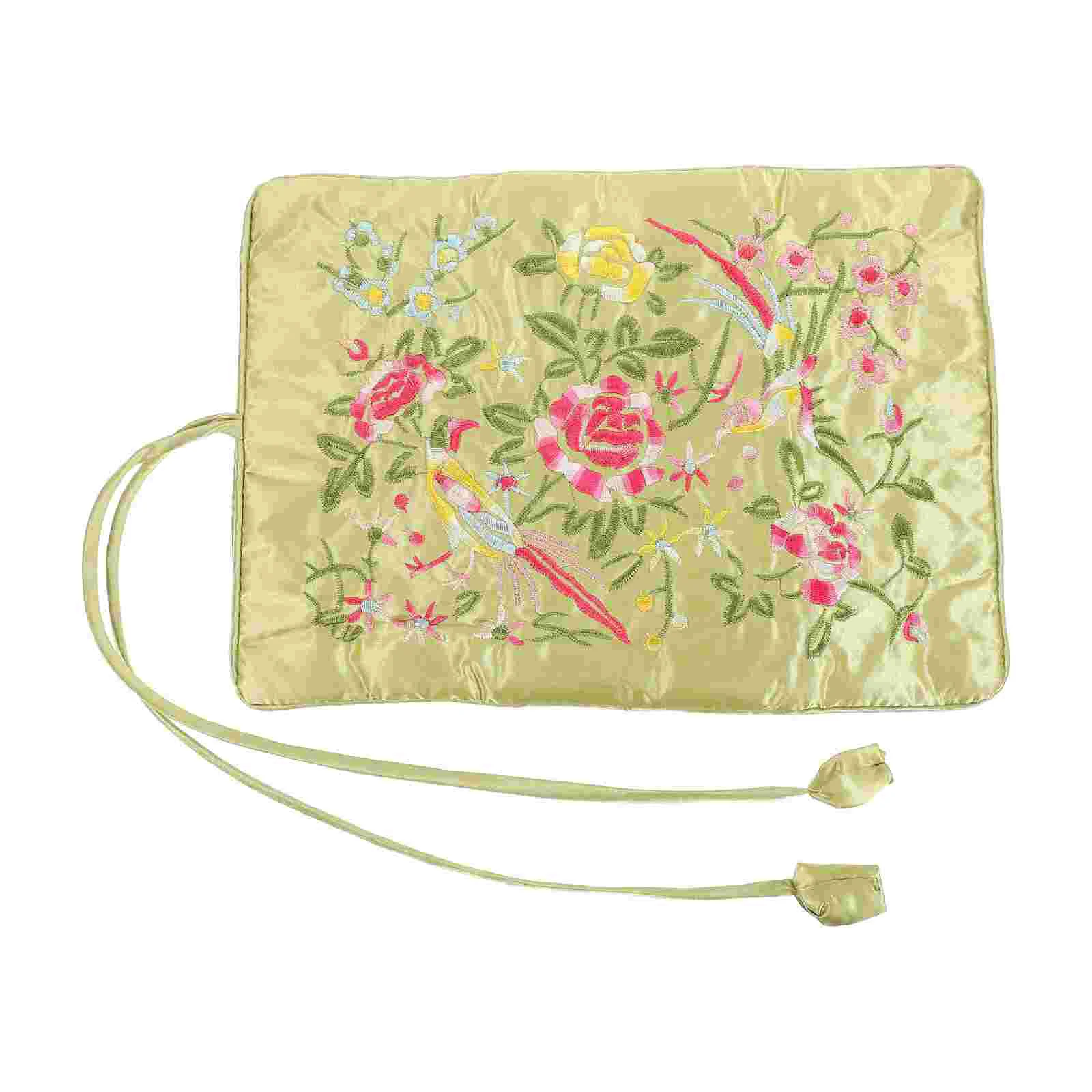 

Hand Bag Storage Organizer Jewelry Roll Decorative Bags Retro Design Embroidery Necklaces Lightweight Travel