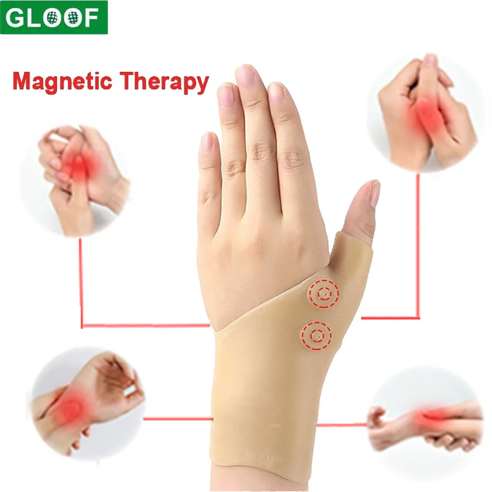 1Pcs Golfer Magnetic Therapy Wrist Glove Silicone Arthritis Pain Relief Wrist Glove Heal Joints Pressure Corrector