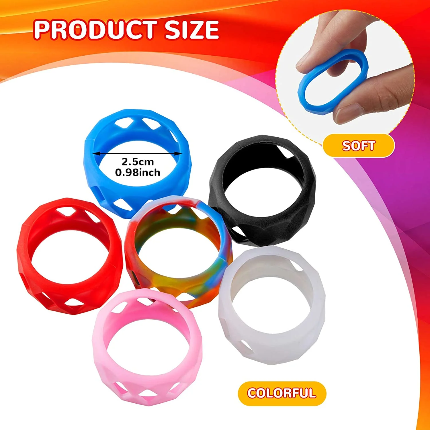 1pc Silicone Case Protection Non-slip Glass Bottles Band Ring for Bulb Glass Tube Tank Fat Warehouse Silicone Protective Cover silicone case