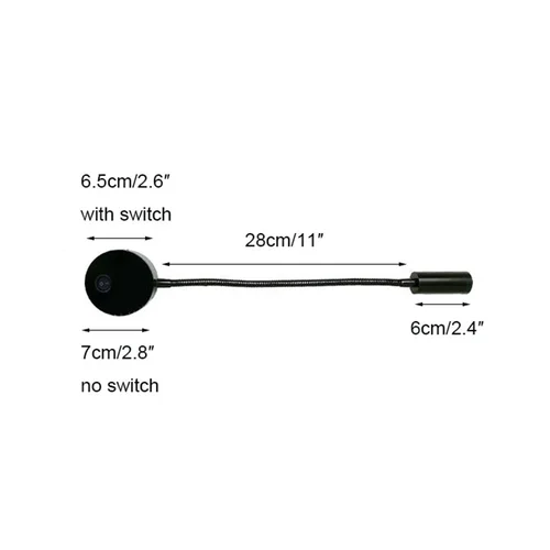 침대 옆 작업 서재 독서 램프 벽 램프, Sconces 3W LED 책 램프, 벽 야간 조명 기구, 스팟 LED EU US 플러그 코드 2