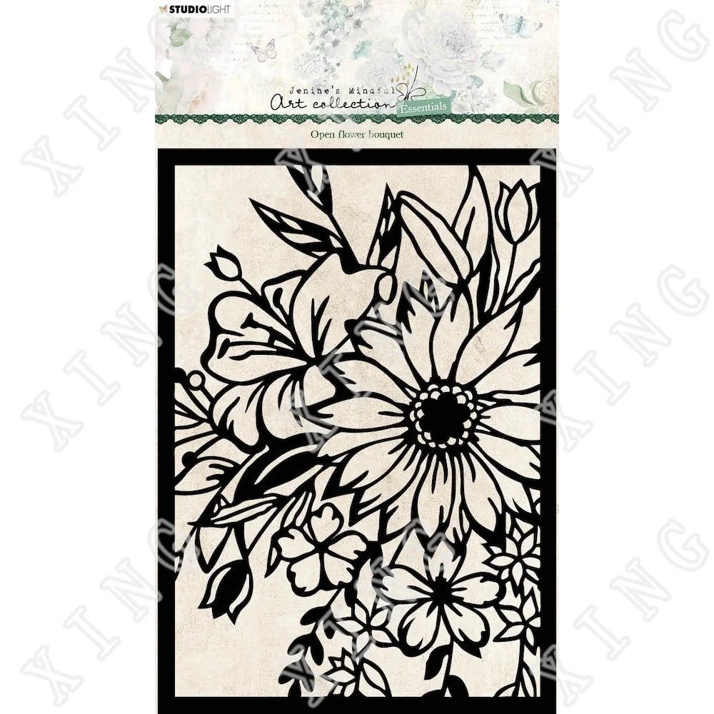 2022 Floral Patterns Anemone Dahlia Magnolia Layering Stencils Diy Painting Paper Scrapbooking Coloring Kids Fun Drawing Molds 