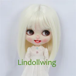 Short Straight Brown Hair Wig (Lilac)